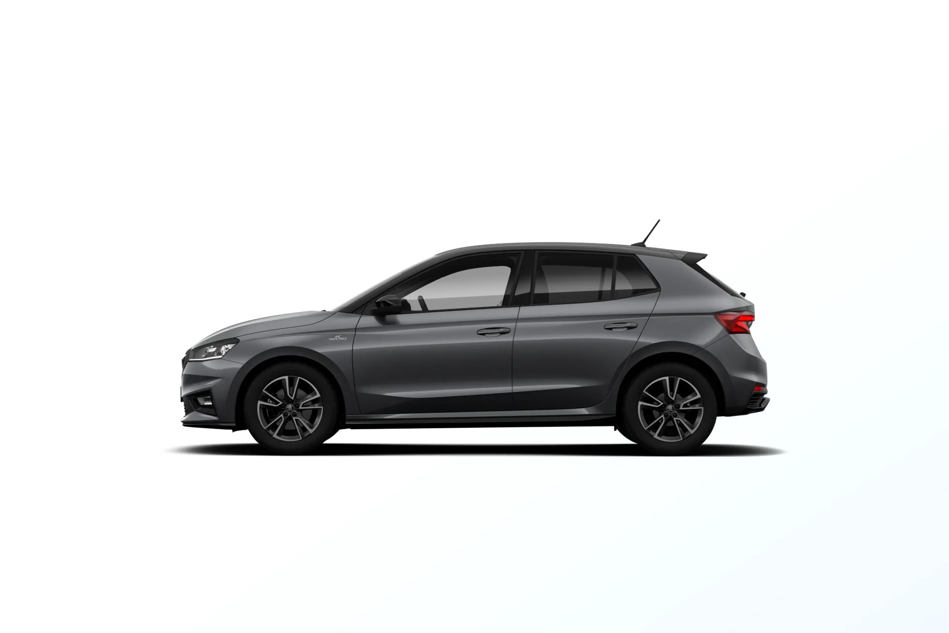 Fabia, Monte Carlo, Šedá Graphite metalíza Černá Magic metalíza, side