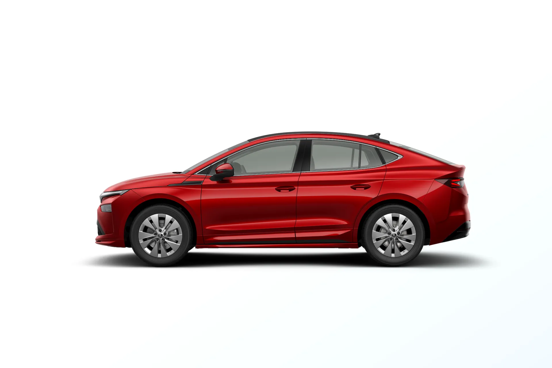 Enyaq Coupé, Selection, Červená Velvet metalíza, side