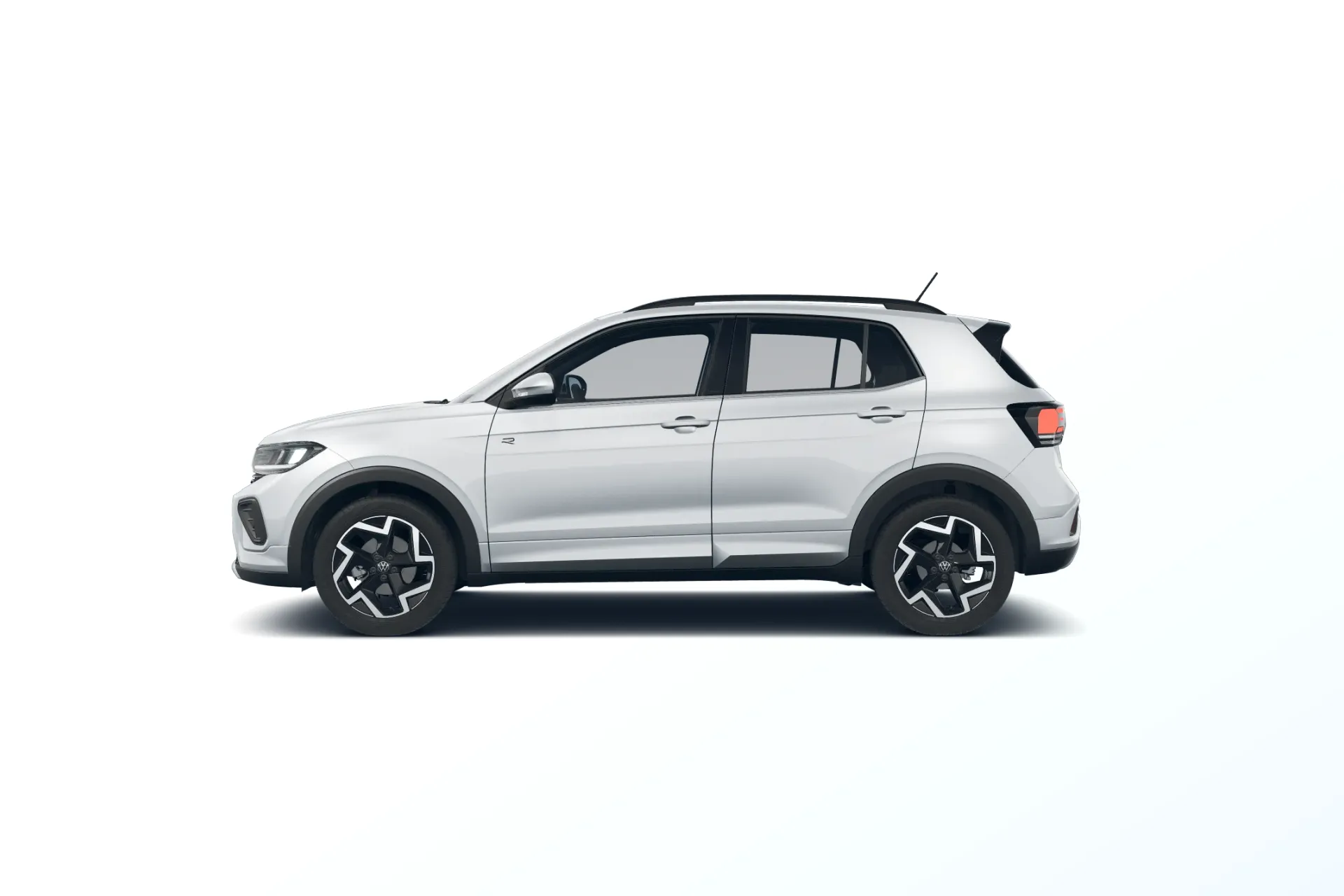 T-Cross, R-Line, Stříbrná Reflex metalíza, side