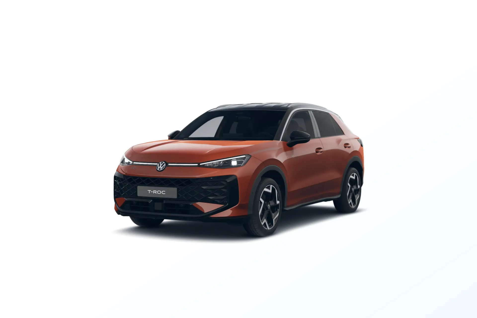 Nový T-Roc, R-Line, Červená Flame metalíza, front