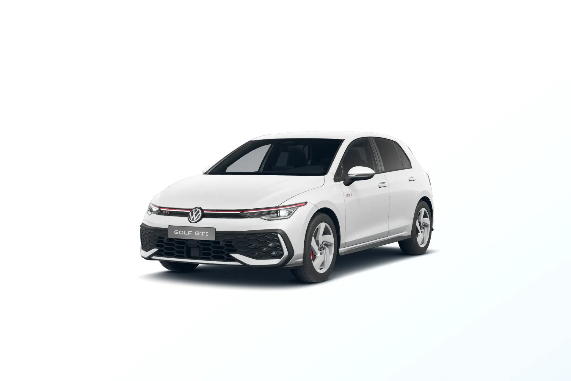 Golf, GTI, Bílá Oryx perleťový efekt, front