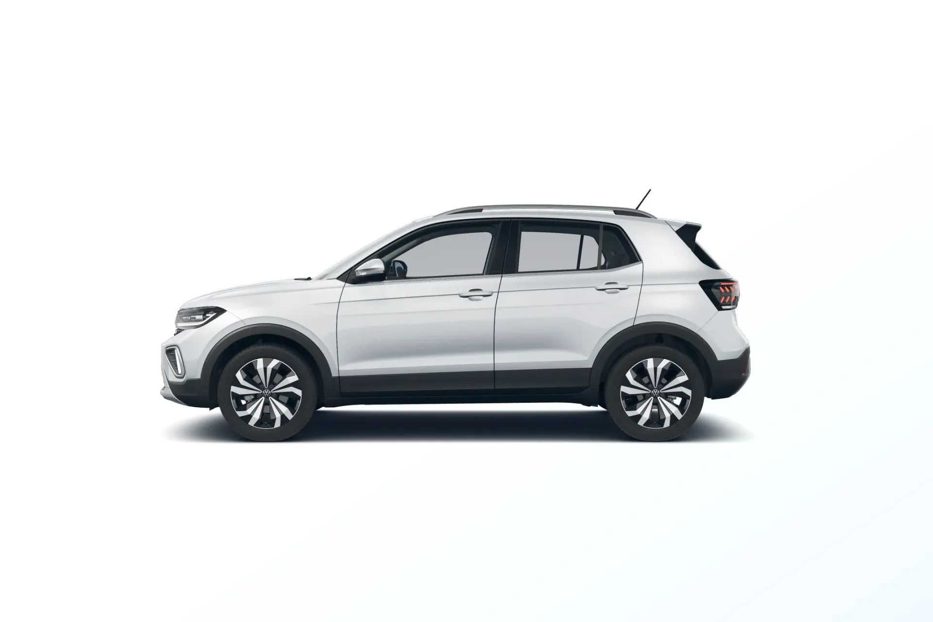 T-Cross, Style, Stříbrná Reflex metalíza, side