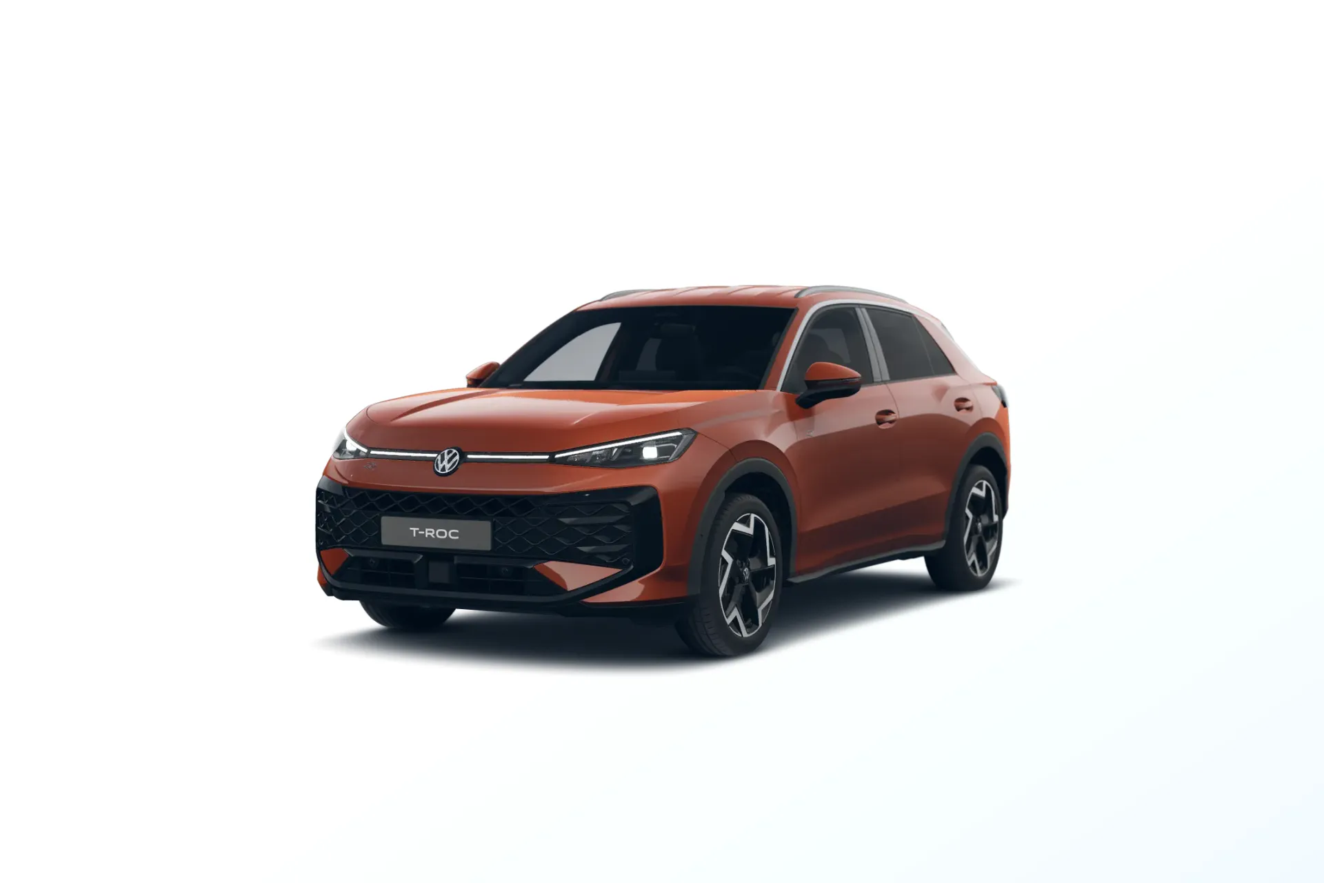 Nový T-Roc, R-Line, Červená Flame metalíza, front