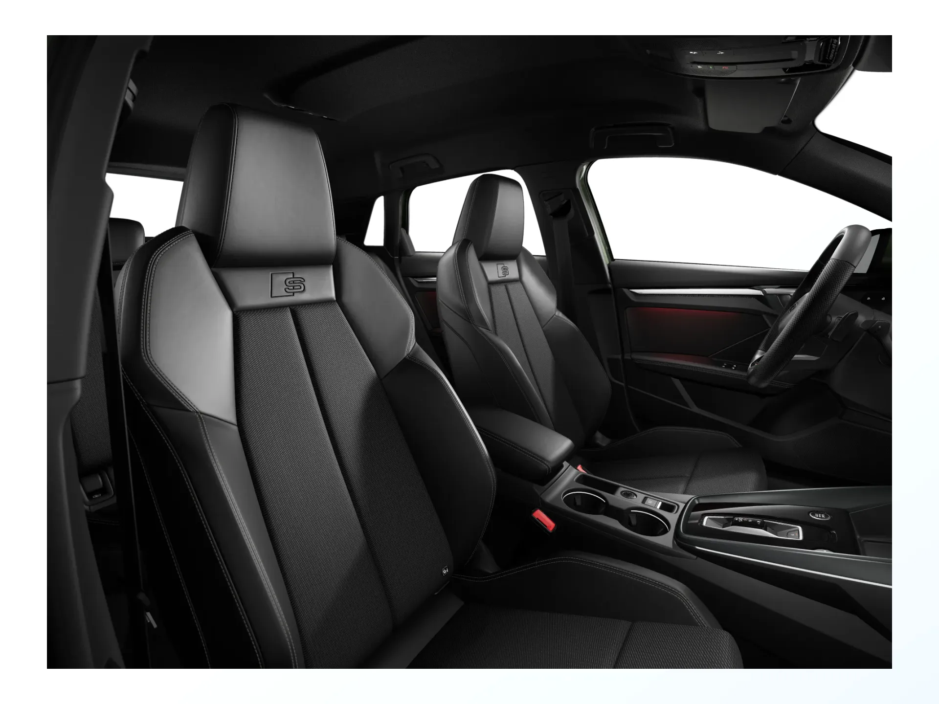 A3 Sportback, S line, Zelená District, interiér černá, interiorside