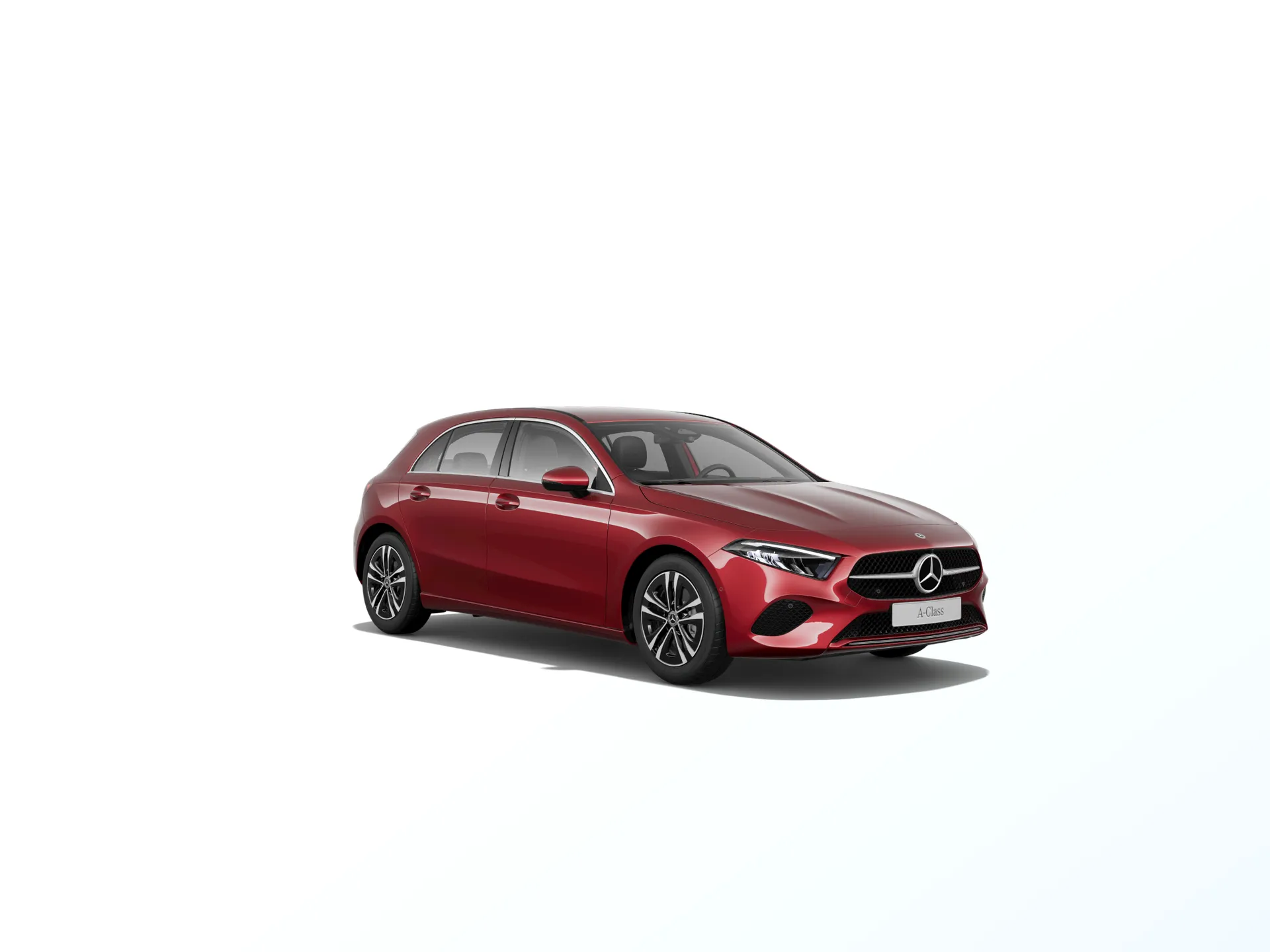Třída A hatchback (W177-fl), Linie Progressive, Metalická červená patagonia MANUFAKTUR, front
