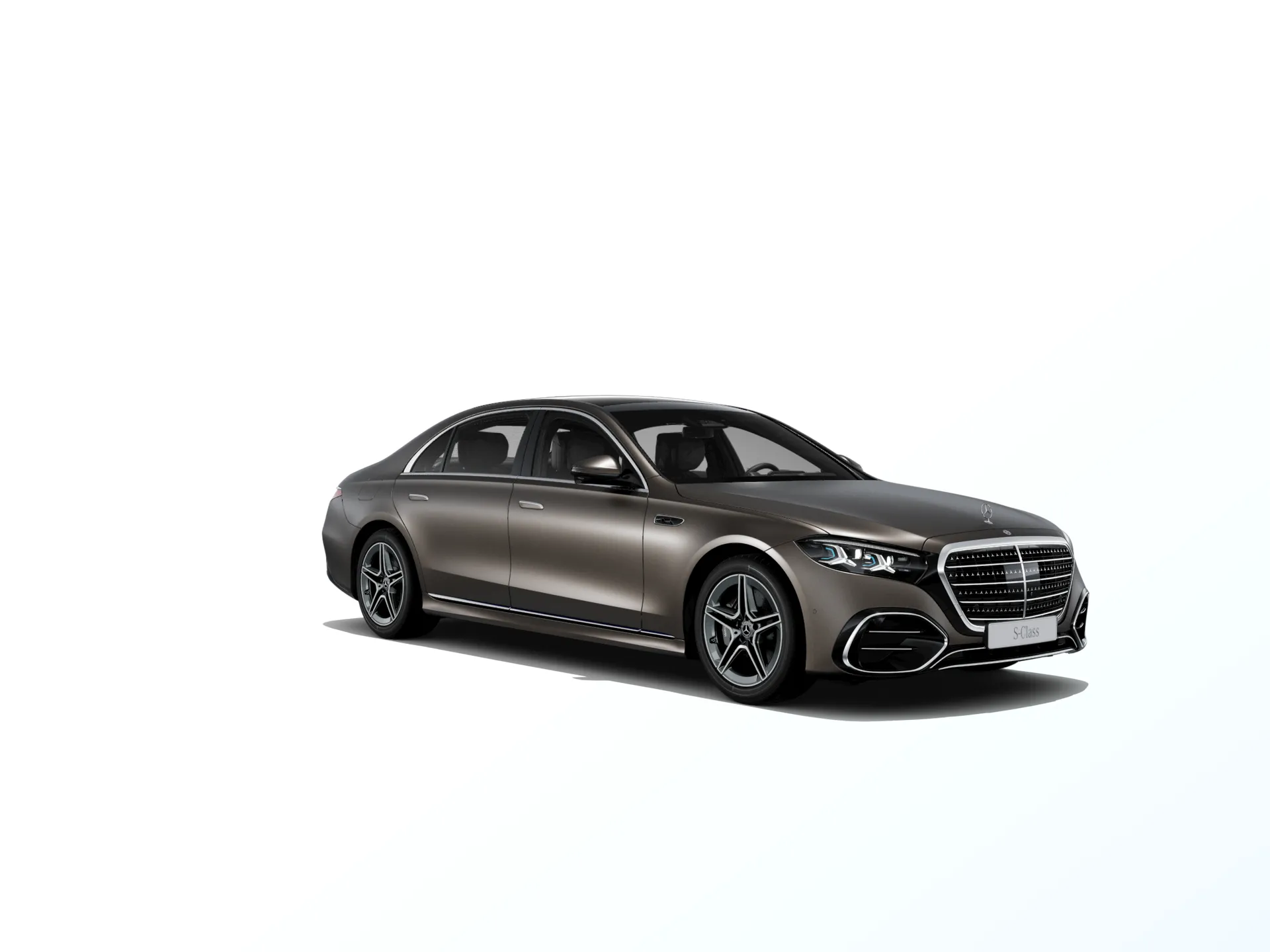 Třída S prodloužená limuzína (V223-fl), Linie AMG, Magno hnědá citrine MANUFAKTUR exclusive, front