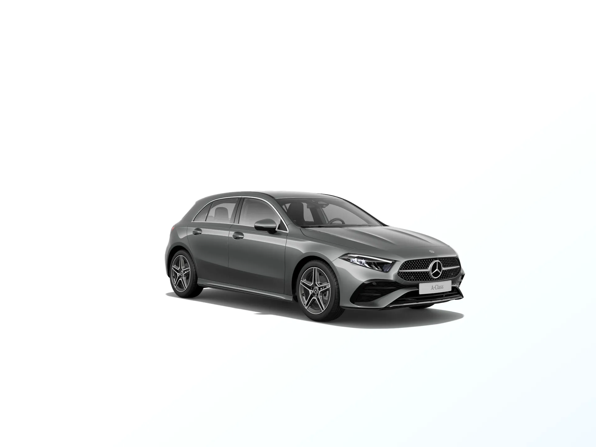 Třída A hatchback (W177-fl), Linie AMG, Metalická šedá mountain, front