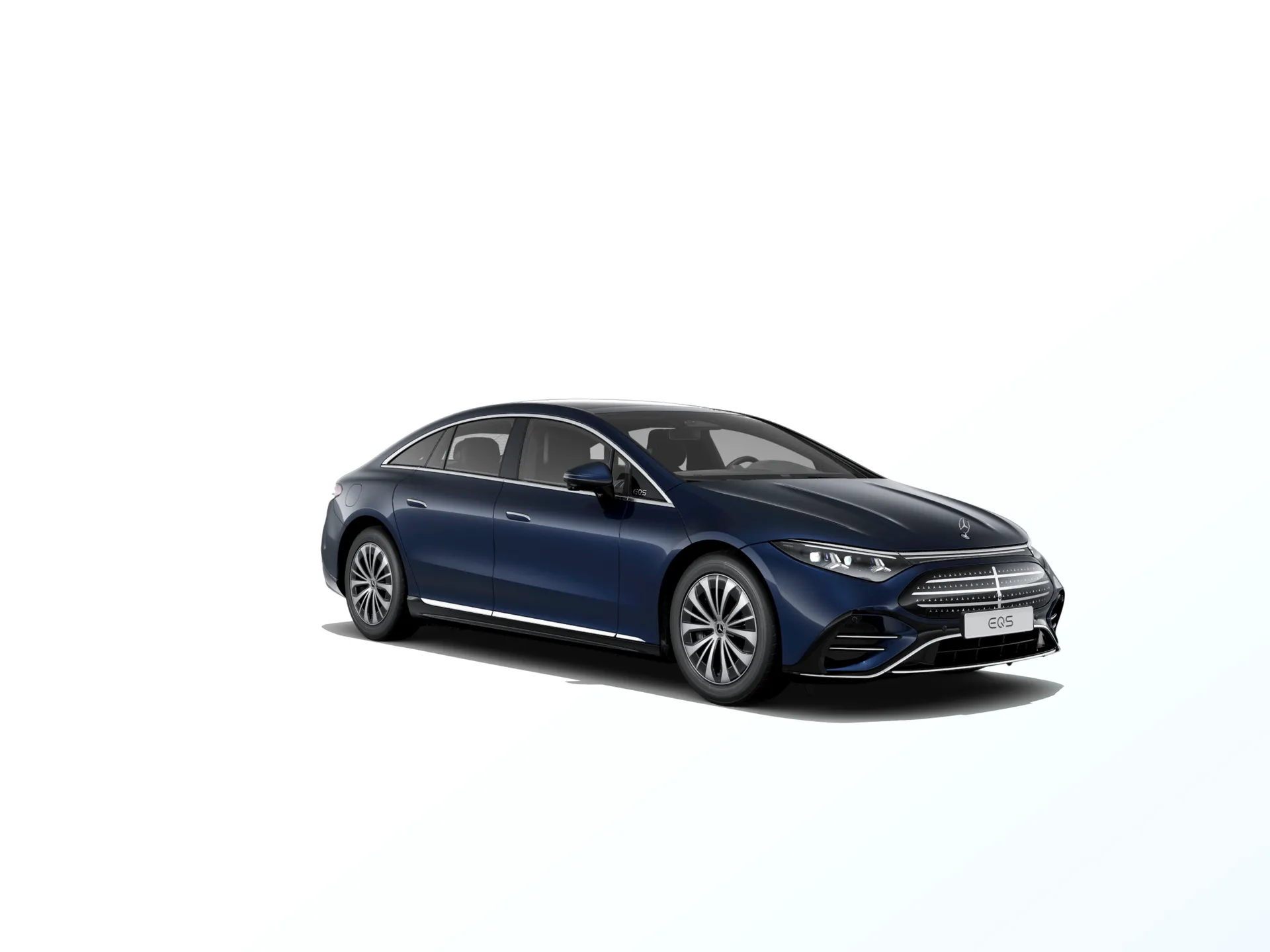 EQS sedan (V297-fl), Linie Electric Art exteriér, Metalická modrá nautic, front