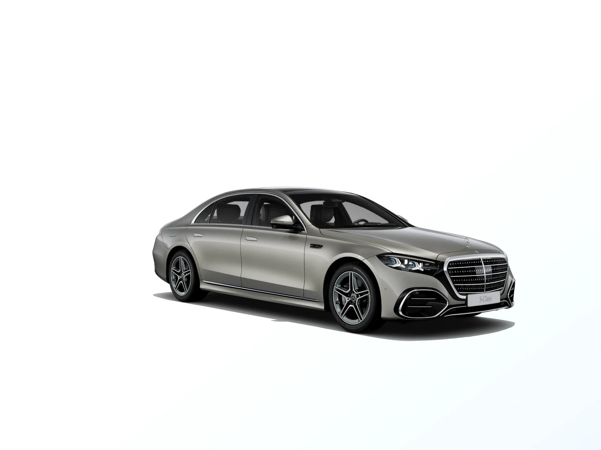 Třída S prodloužená limuzína (V223-fl), Linie AMG, Metalická šedá Teide MANUFAKTUR exclusive, front