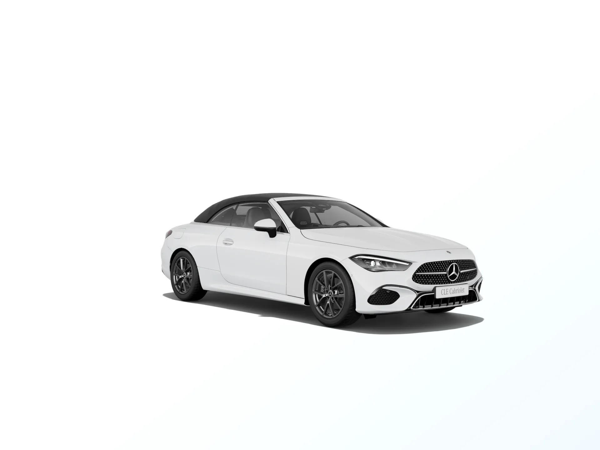 CLE kabriolet (A236), Linie AVANTGARDE exteriér, Nemetalická bílá polar, front