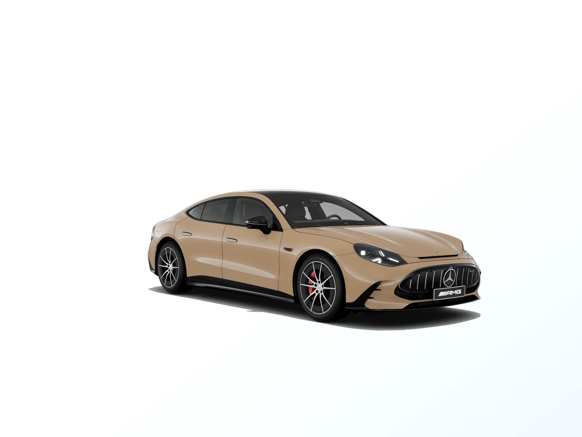 Mercedes-AMG GT čtyřdveřové kupé (C590), Sada AMG Night, Nemetalická béžová Colorado MANUFAKTUR exclusive, front