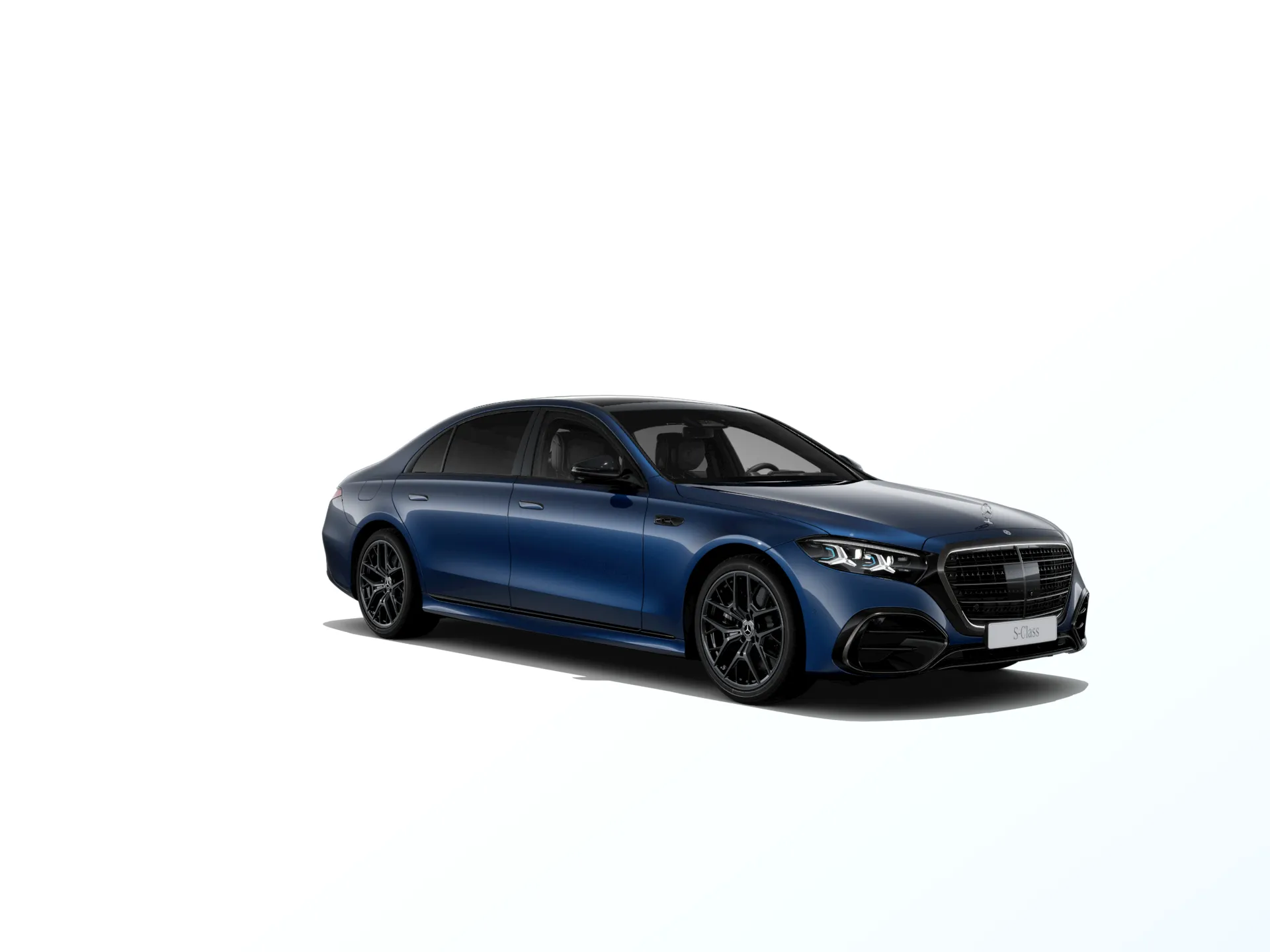 Třída S prodloužená limuzína (V223-fl), Linie AMG Plus, Metalická modrá cavansite MANUFAKTUR exclusive, front
