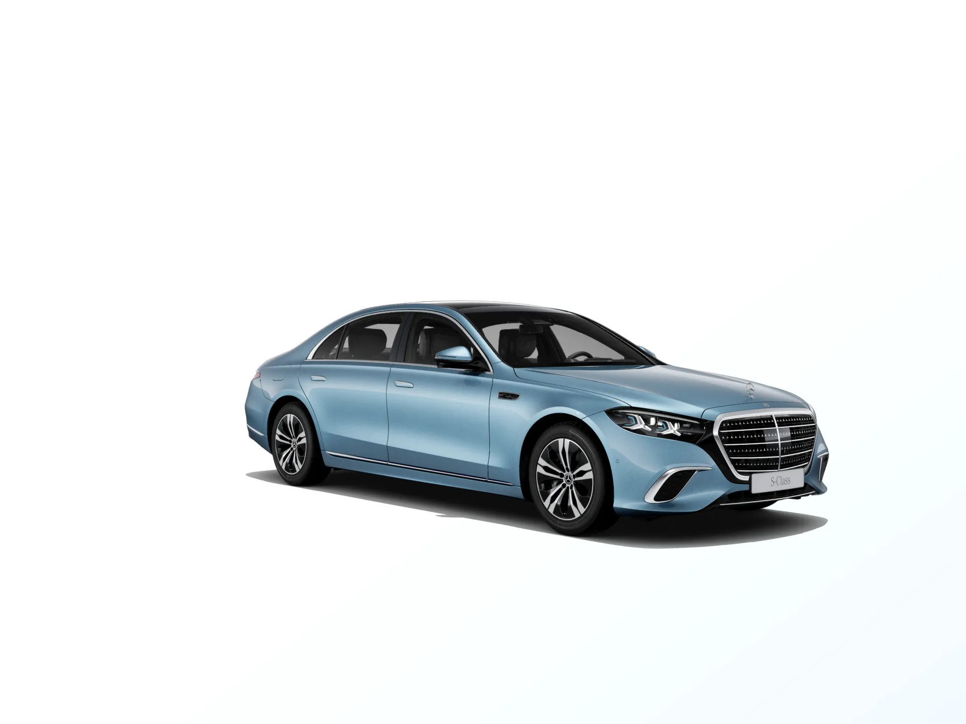 Třída S prodloužená limuzína (V223-fl), Základní provedení, Metalická modrá indicolite MANUFAKTUR exclusive, front