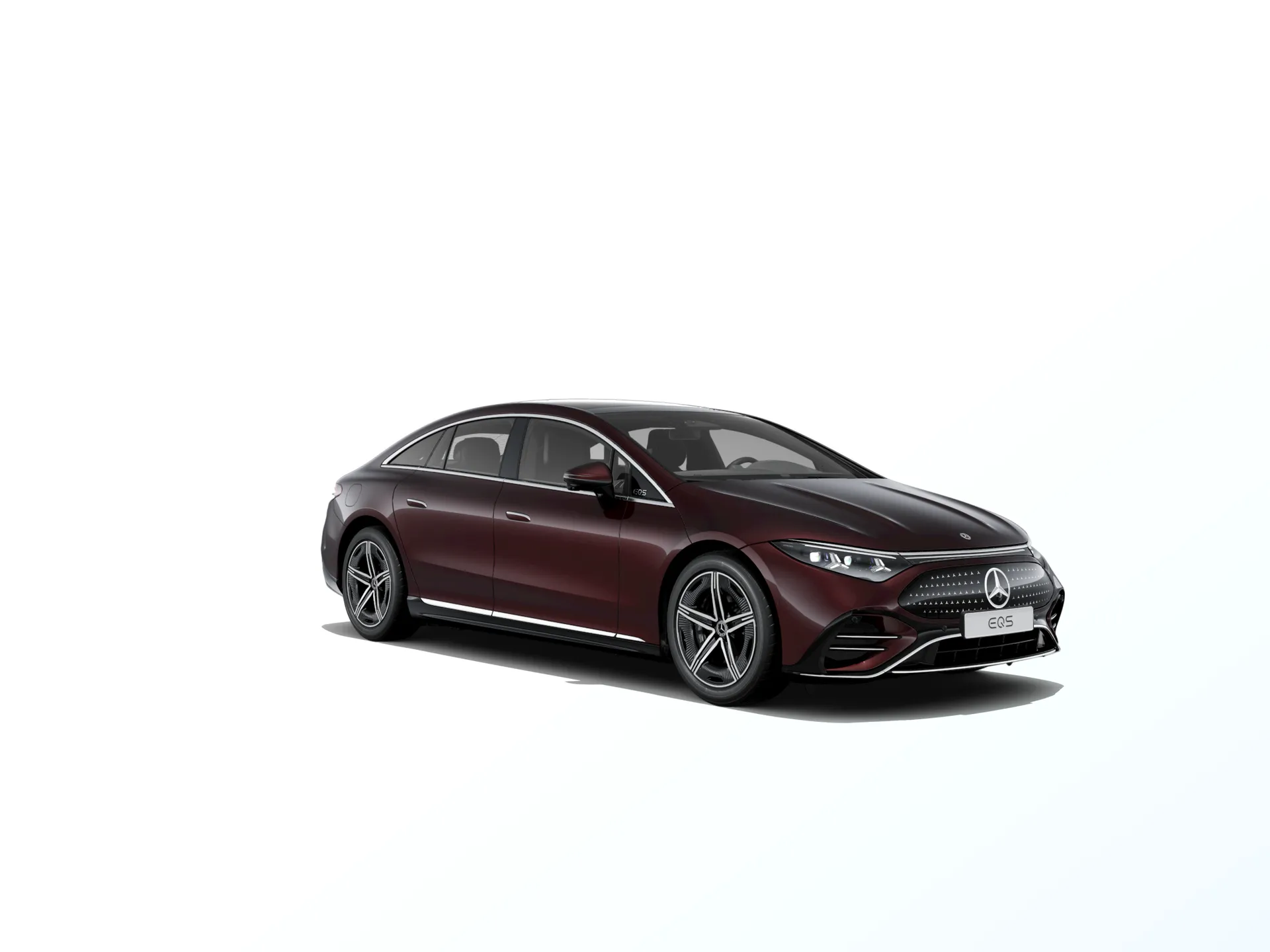 EQS sedan (V297-fl), Linie AMG exteriér, Metalická červená rubellite MANUFAKTUR, front