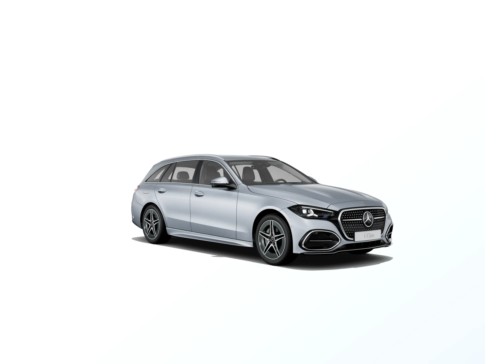 Třída C kombi (S206-fl), Linie AMG, Metalická stříbrná high-tech, front