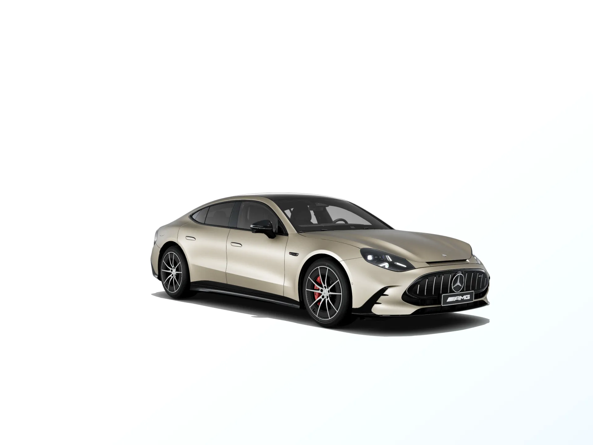 Mercedes-AMG GT čtyřdveřové kupé (C590), Sada AMG Night, Magno zlatá Kalahari MANUFAKTUR exclusive, front