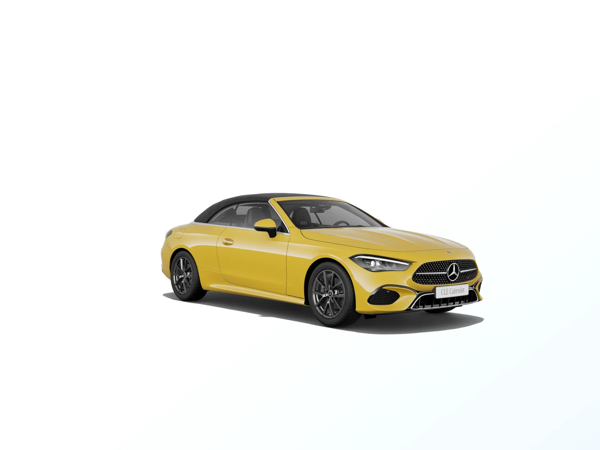 CLE kabriolet (A236), Linie AVANTGARDE exteriér, Nemetalická žlutá sun, front