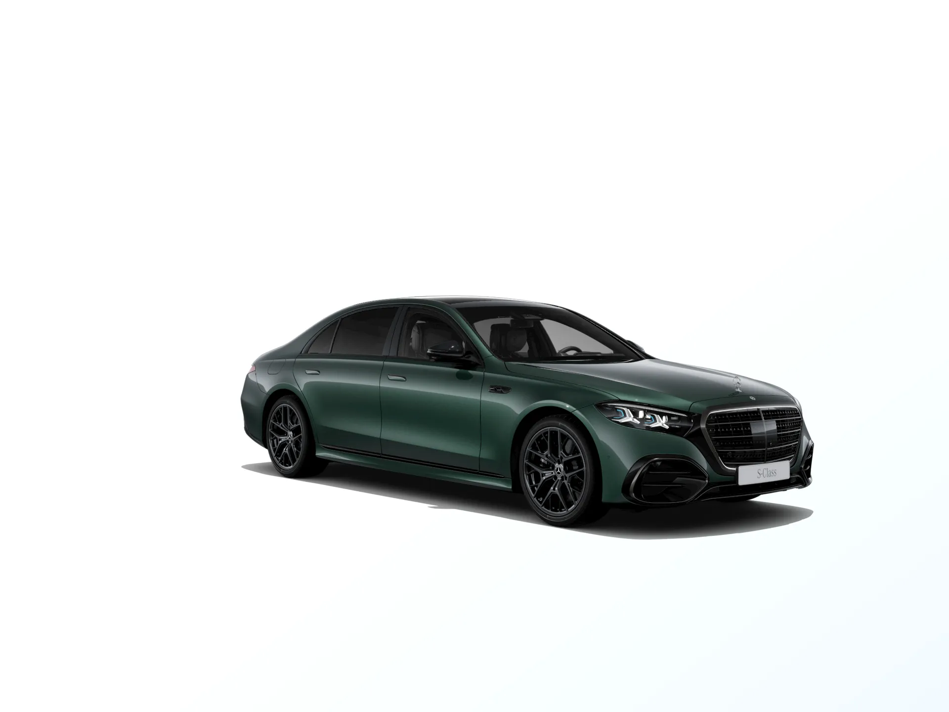 Třída S prodloužená limuzína (V223-fl), Linie AMG Plus, Metalická zelená allanite MANUFAKTUR exclusive, front
