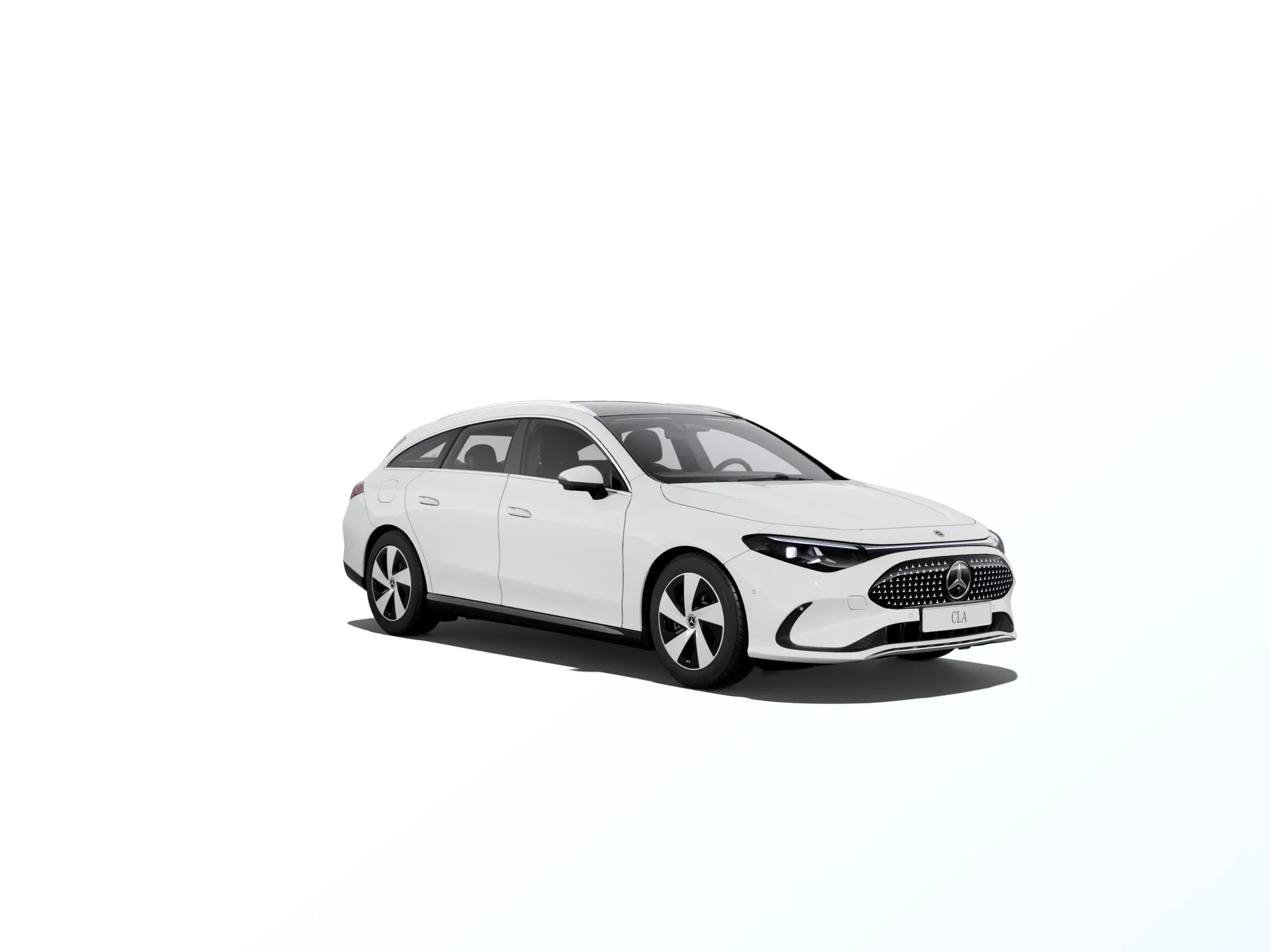 CLA Shooting Brake (X174), Linie Progressive, Nemetalická bílá polar, front