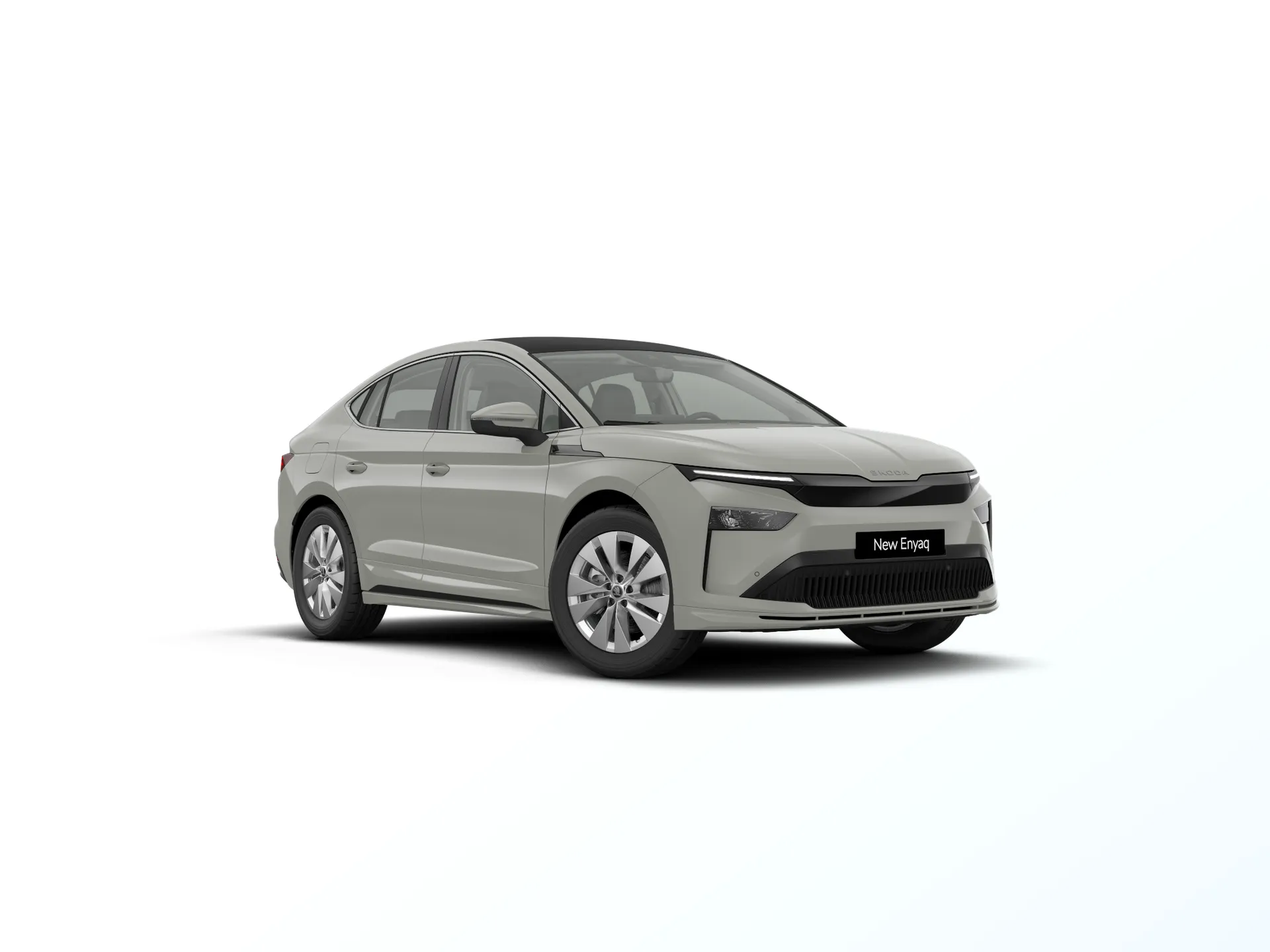 Enyaq Coupé, Selection, Šedá Steel, front