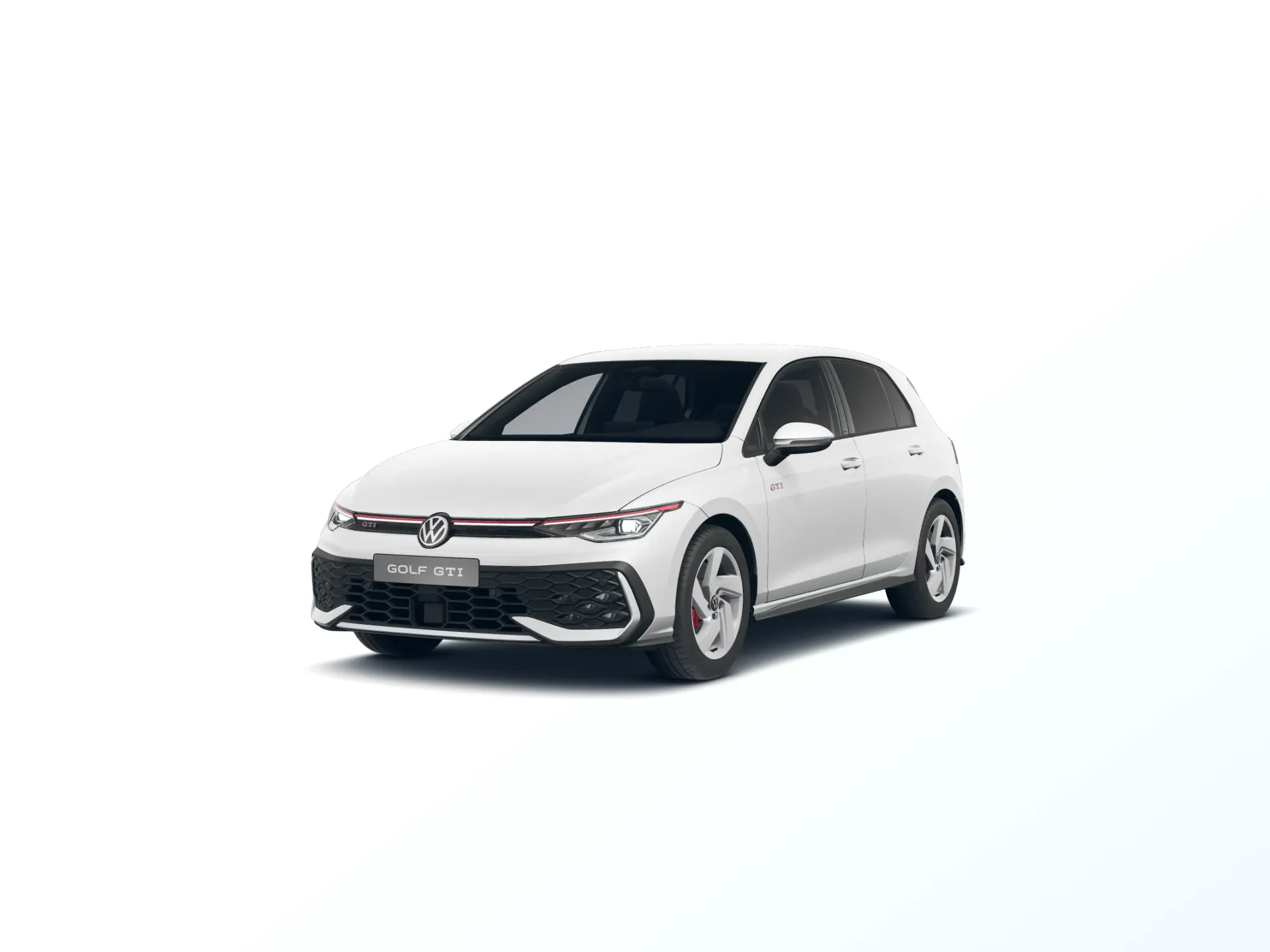 Golf, GTI, Bílá Oryx perleťový efekt, front